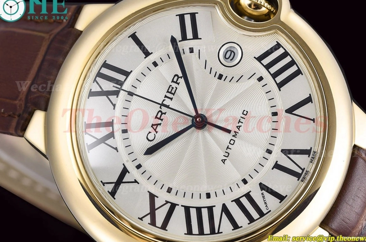 42mm GDF De Dial Cartier White LE MY8215 YG Ballon Bleu 1226